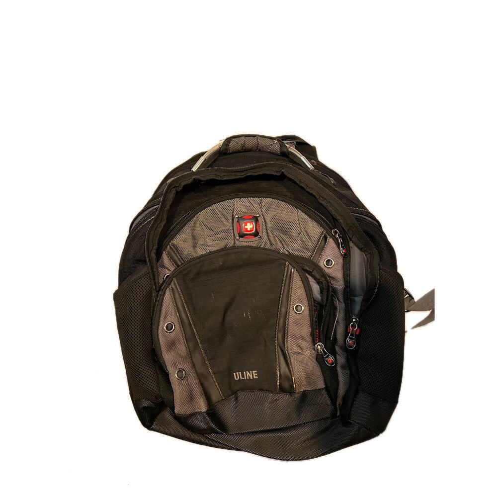 Swiss Gear synergy Laptop Backpack Black Gray Red w Uline